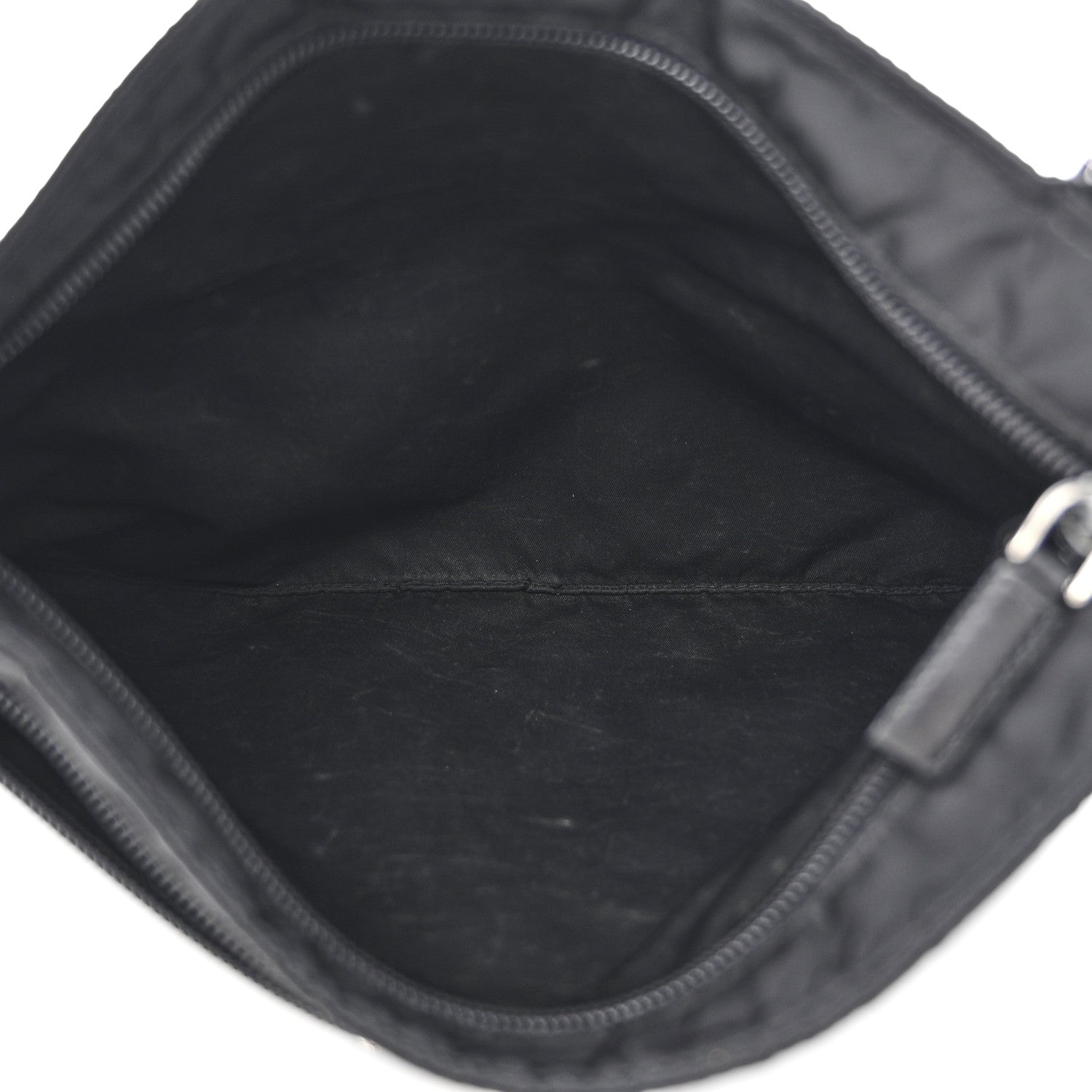 Prada Nylon Vela Flat Messenger Bag Black 6 of 11