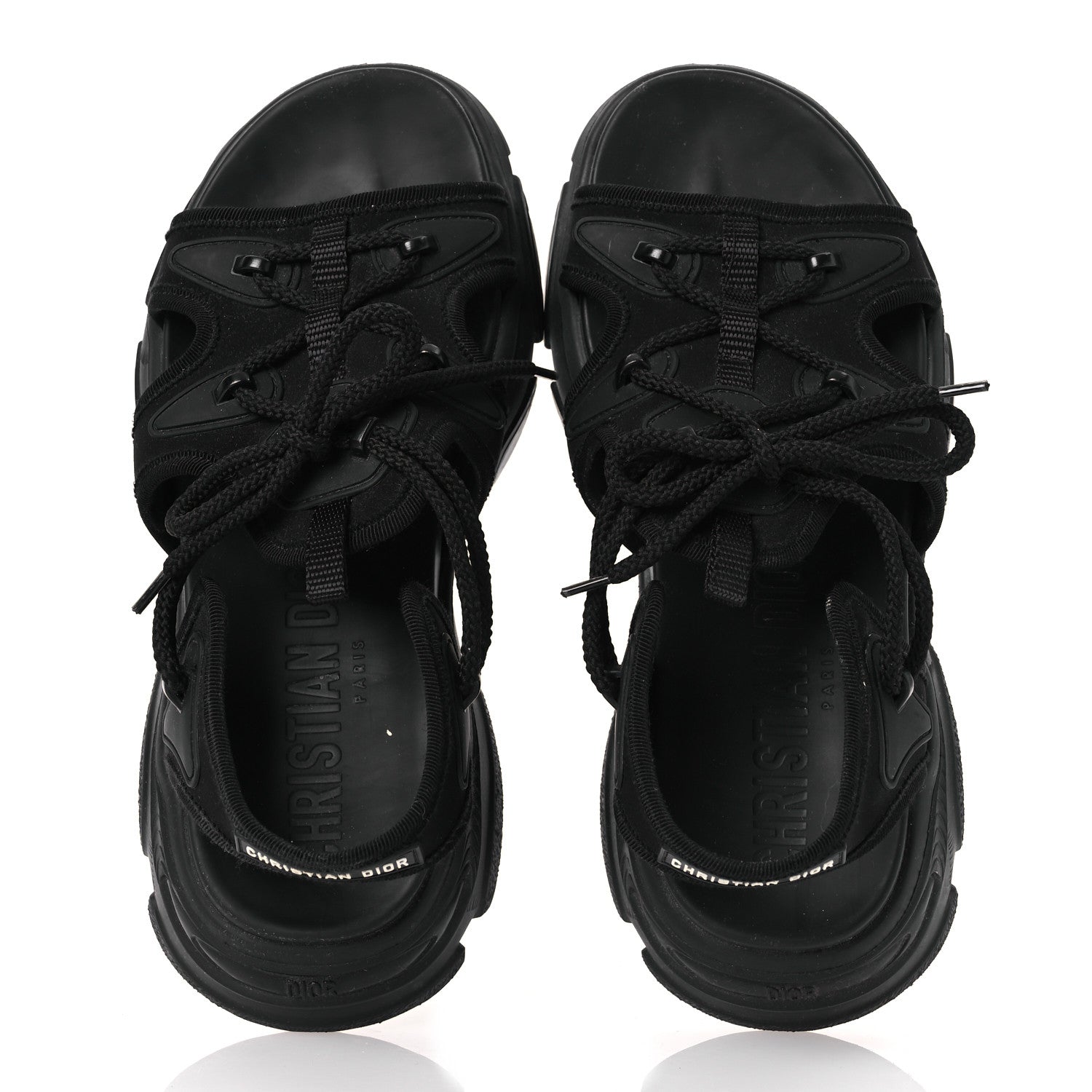 Christian Dior Technical Fabric D-Connect Sandals 37 Black 2 of 12