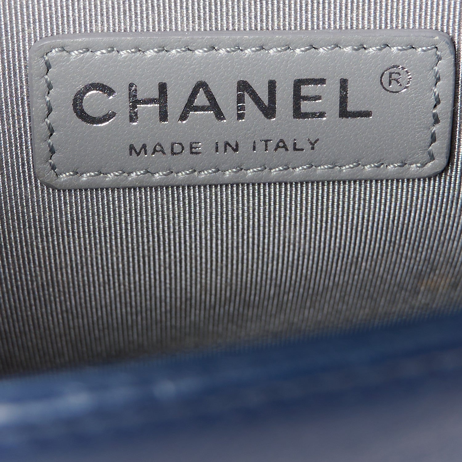 Chanel Calfskin Double Stitch New Medium Boy Flap Navy Blue 6 of 10