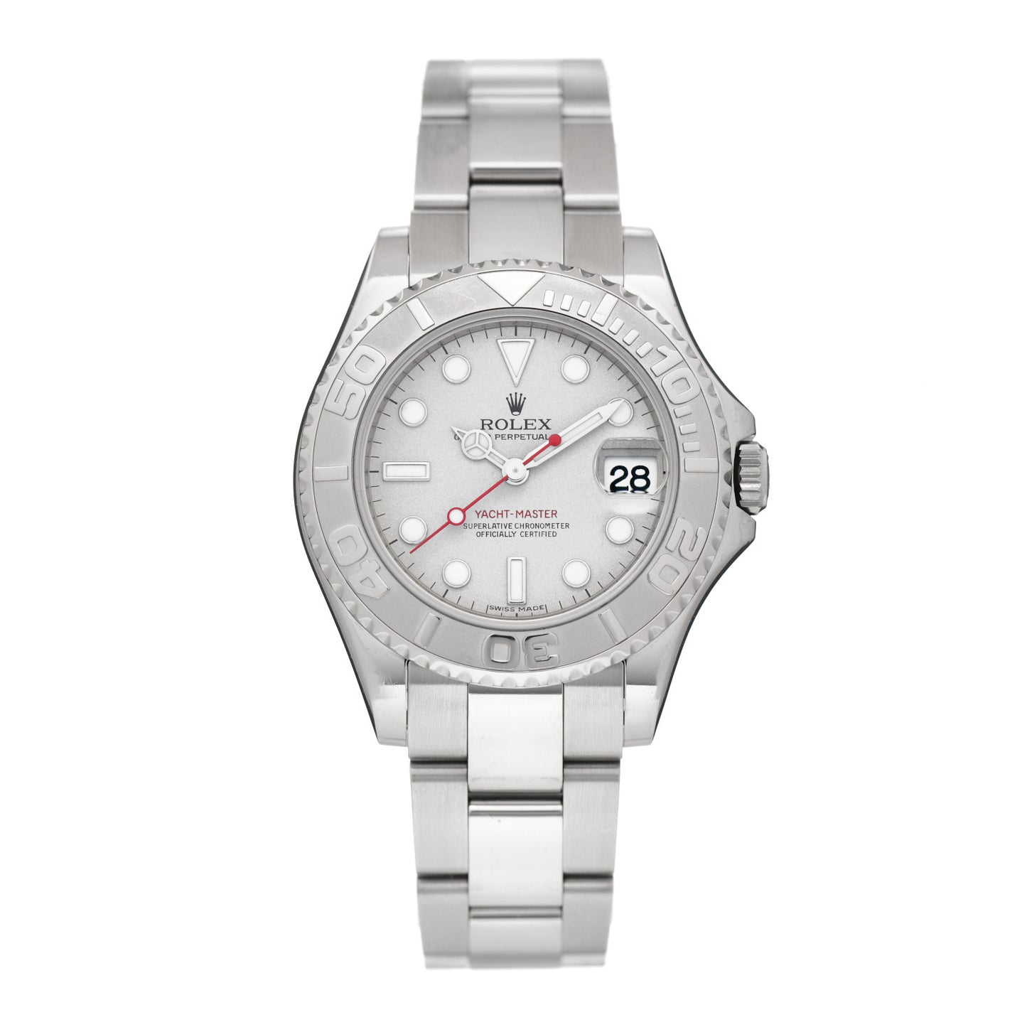 Stainless Steel Platinum 35mm Yacht-Master Watch Silver 168622