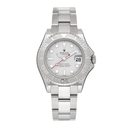 Rolex Stainless Steel Platinum 35mm Yacht-Master Watch Silver 168622 1 of 4