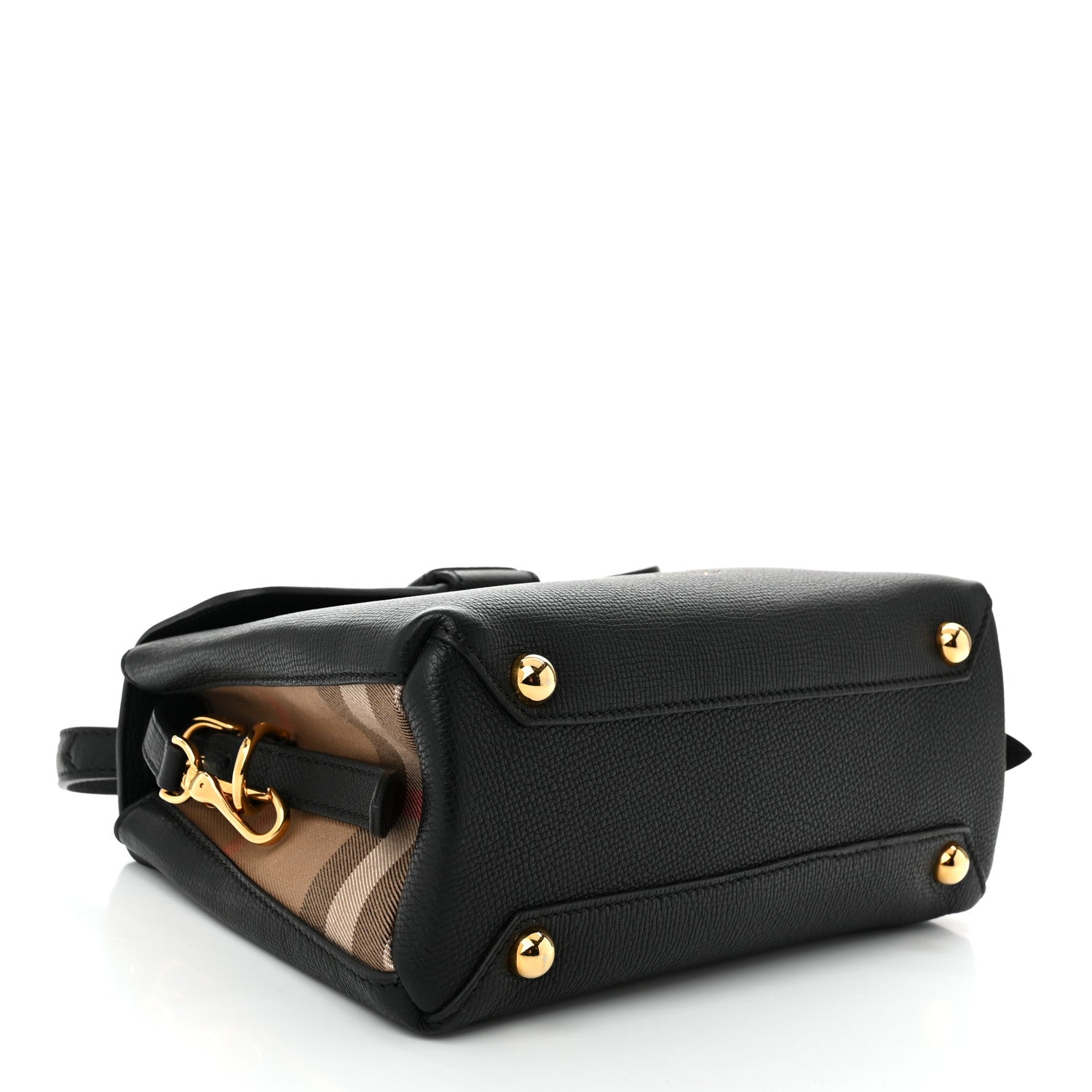 Burberry Derby Calfskin House Check Small Camberley Black 4 of 9