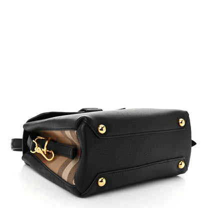 Burberry Derby Calfskin House Check Small Camberley Black 4 of 9