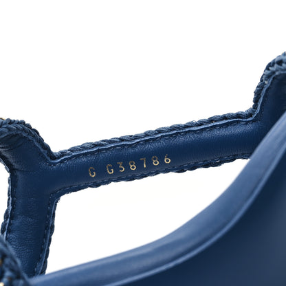 Chanel Lambskin CC Chain Braided Sandals 35 Blue 8 of 10