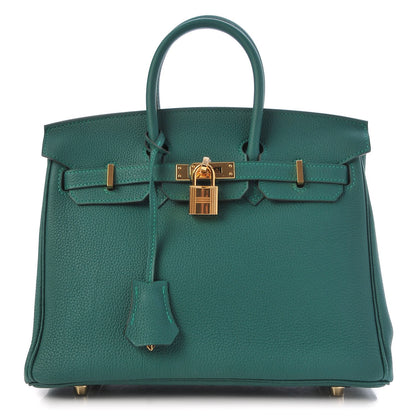 Hermes Togo Birkin 25 Malachite 1 of 35