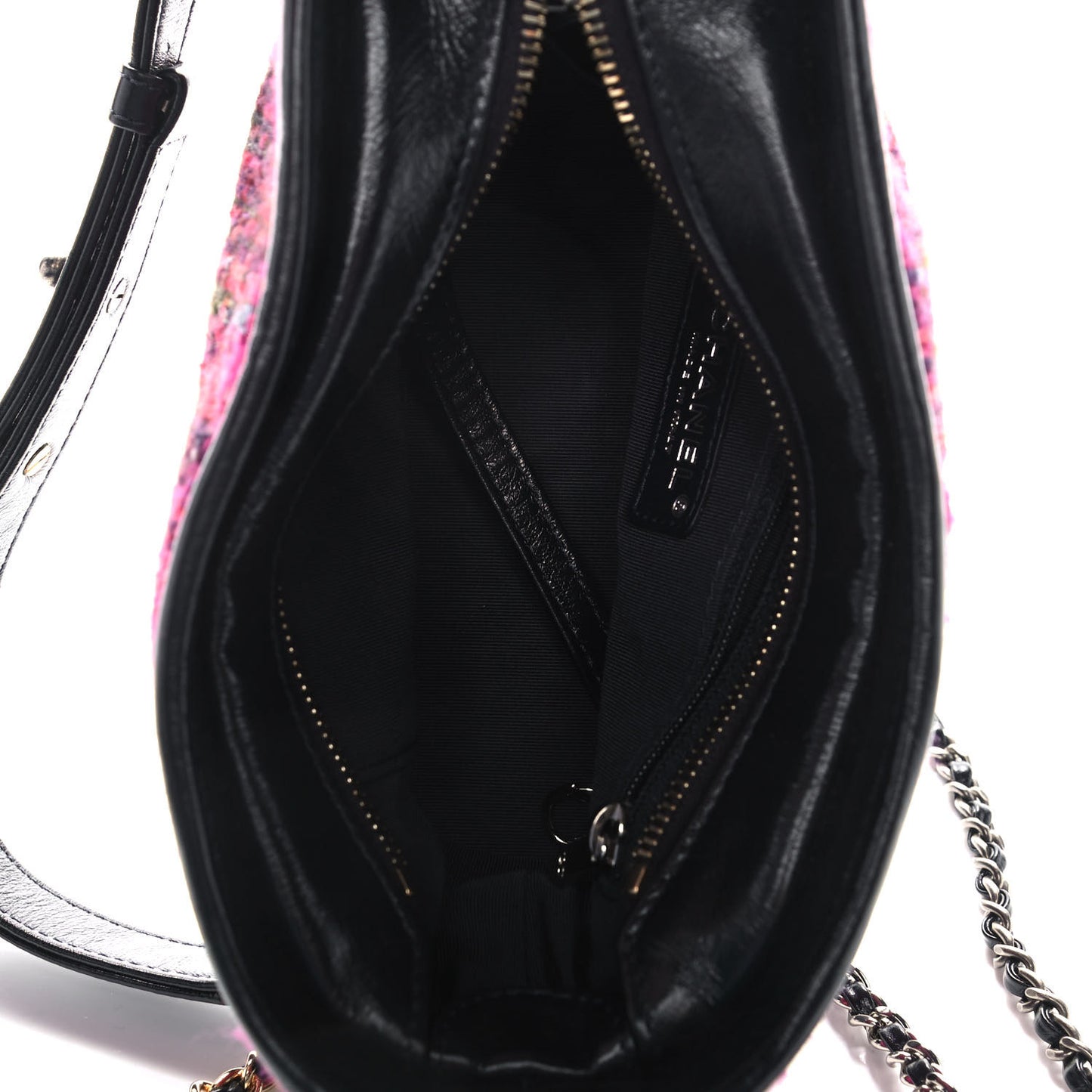 Tweed Calfskin Small Gabrielle Hobo Dark Navy
