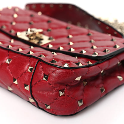 Valentino Garavani Nappa Small Rockstud Spike Shoulder Bag Rosso Valentino 7 of 9