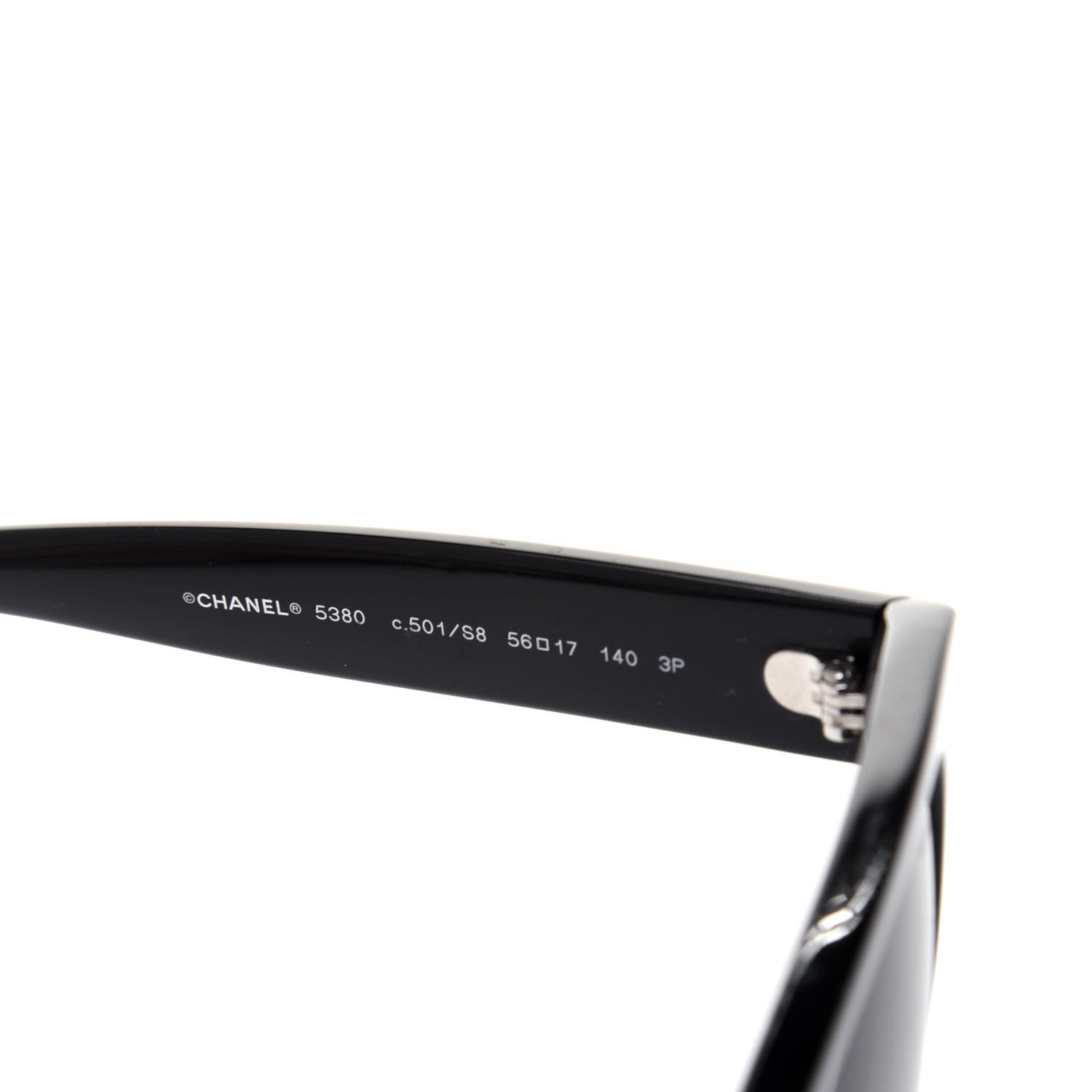 Chanel Acetate Polarized Square CC Sunglasses 5380 Black 5 of 8