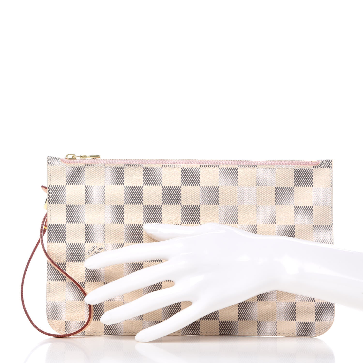 Louis Vuitton Damier Azur Neverfull MM GM Pochette Rose Ballerine 2 of 7