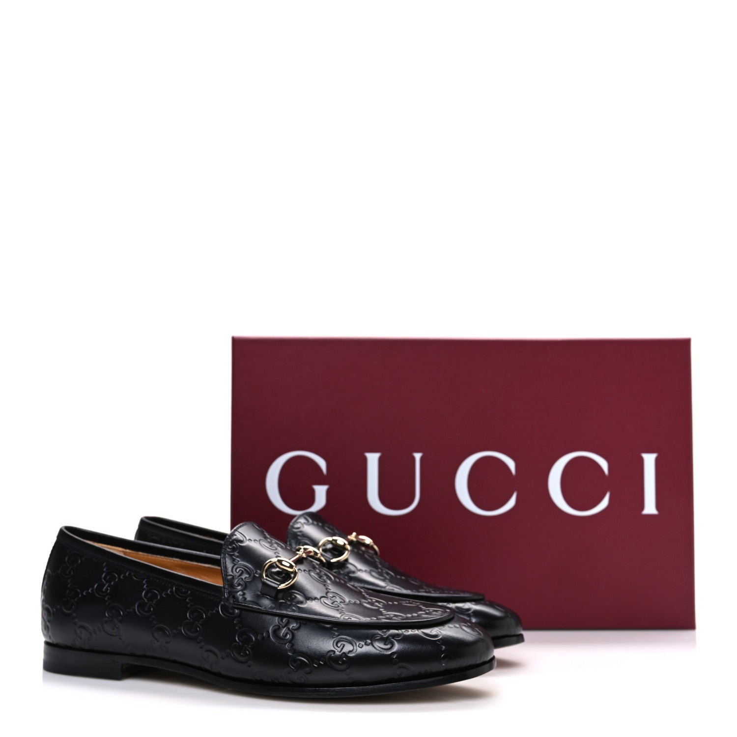 Gucci Betis Glamour Calfskin Guccissima Womens Jordaan Loafers 38 Black 11 of 11