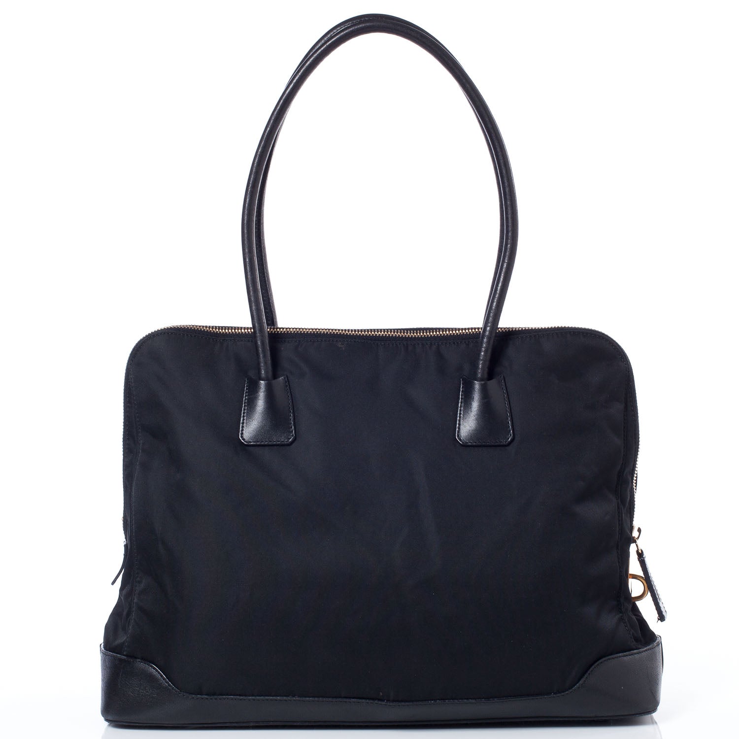 Prada Tessuto Nylon Leather Large Tote Black 5 of 10