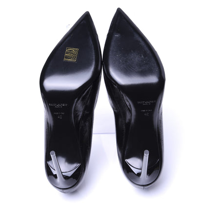 Saint Laurent Shiny Eel Teddy High Vamp 105 Pumps 42 Black 11 of 14