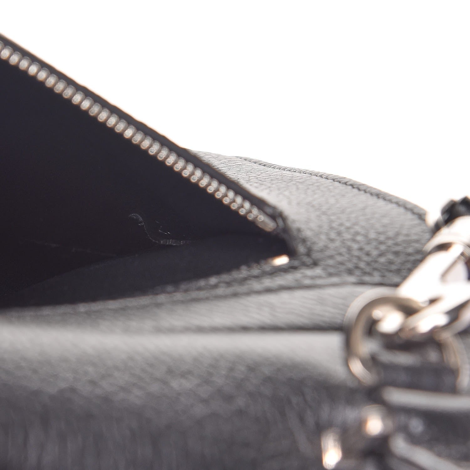 Celine Drummed Calfskin Suede Small Trapeze Black 8 of 8