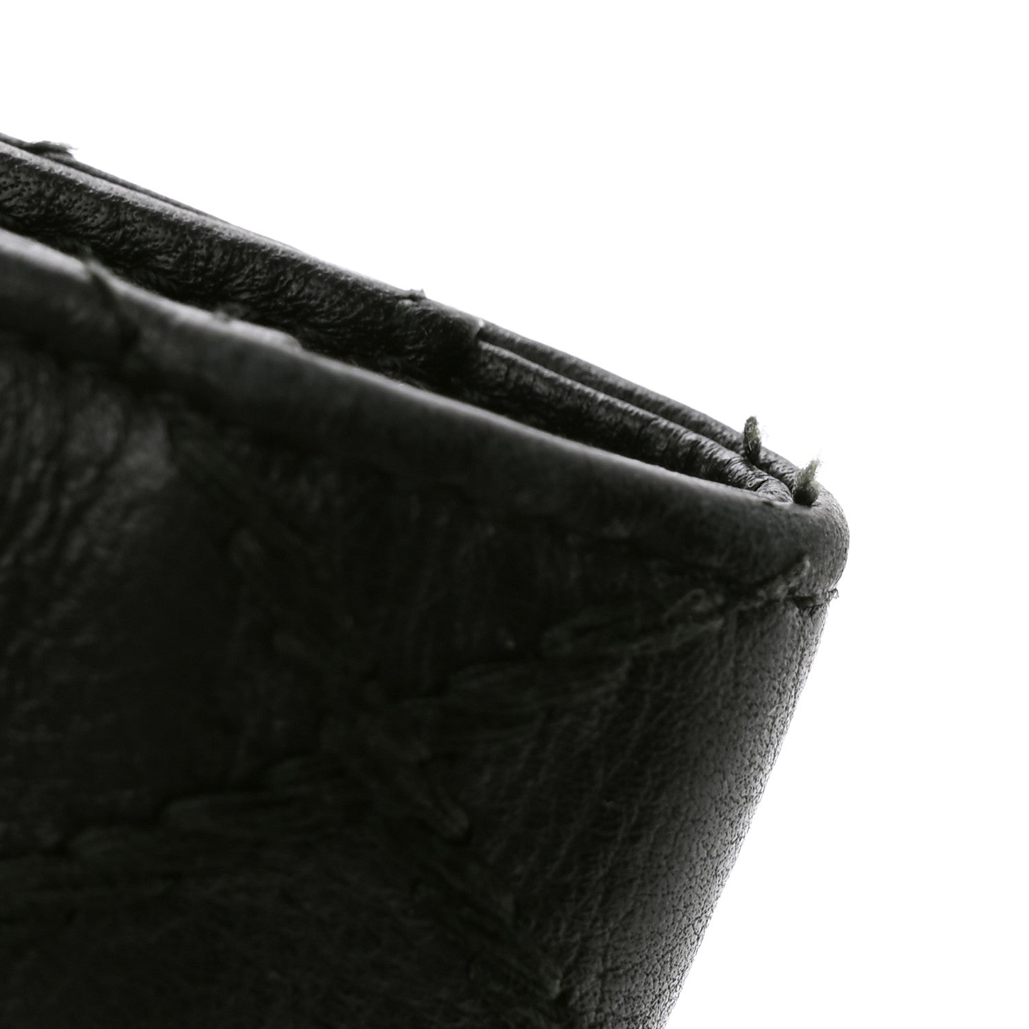 Chanel Distressed Caviar Stitched Yen Wallet Black 9 of 10