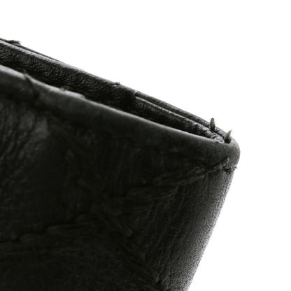 Chanel Distressed Caviar Stitched Yen Wallet Black 9 of 10