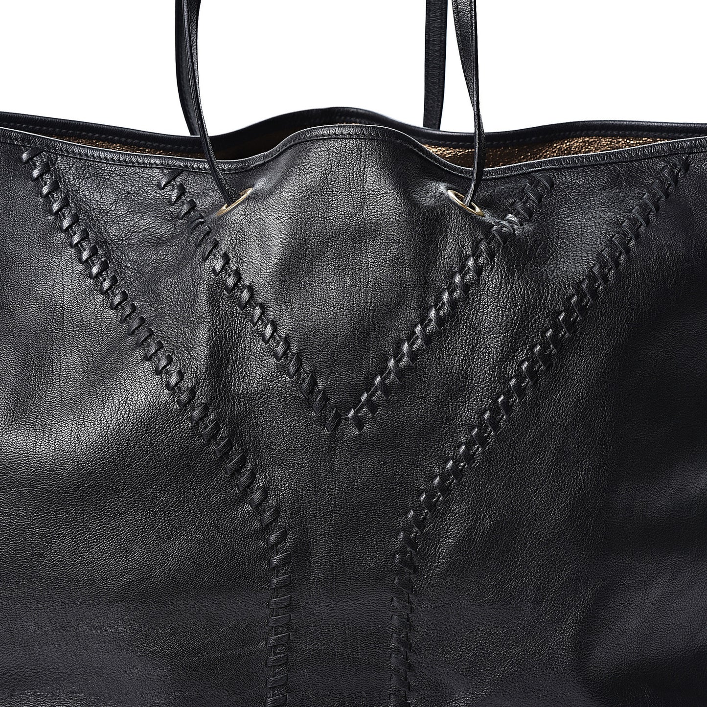 Calfskin Large Neo Double Reversible Tote Black Bronze
