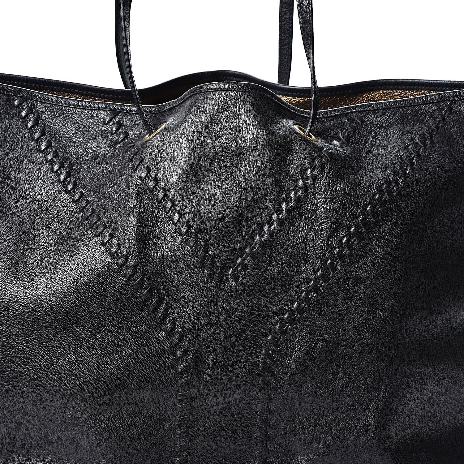 Saint Laurent Calfskin Large Neo Double Reversible Tote Black Bronze 5 of 7