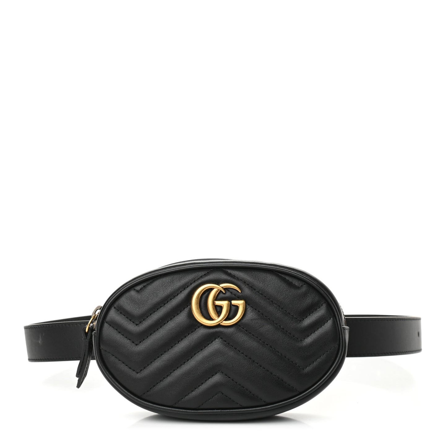 Calfskin Matelasse GG Marmont Belt Bag 85 34 Black