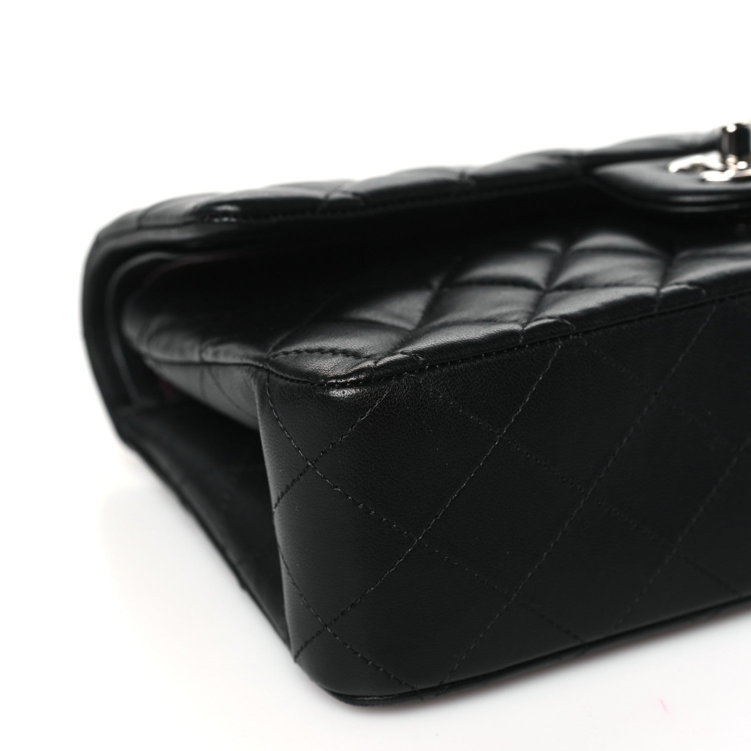 Chanel Lambskin Quilted Medium Double Flap Black 9 of 10