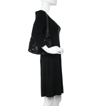 Chanel Tweed Elementary Chic Flap Black White 2 of 10