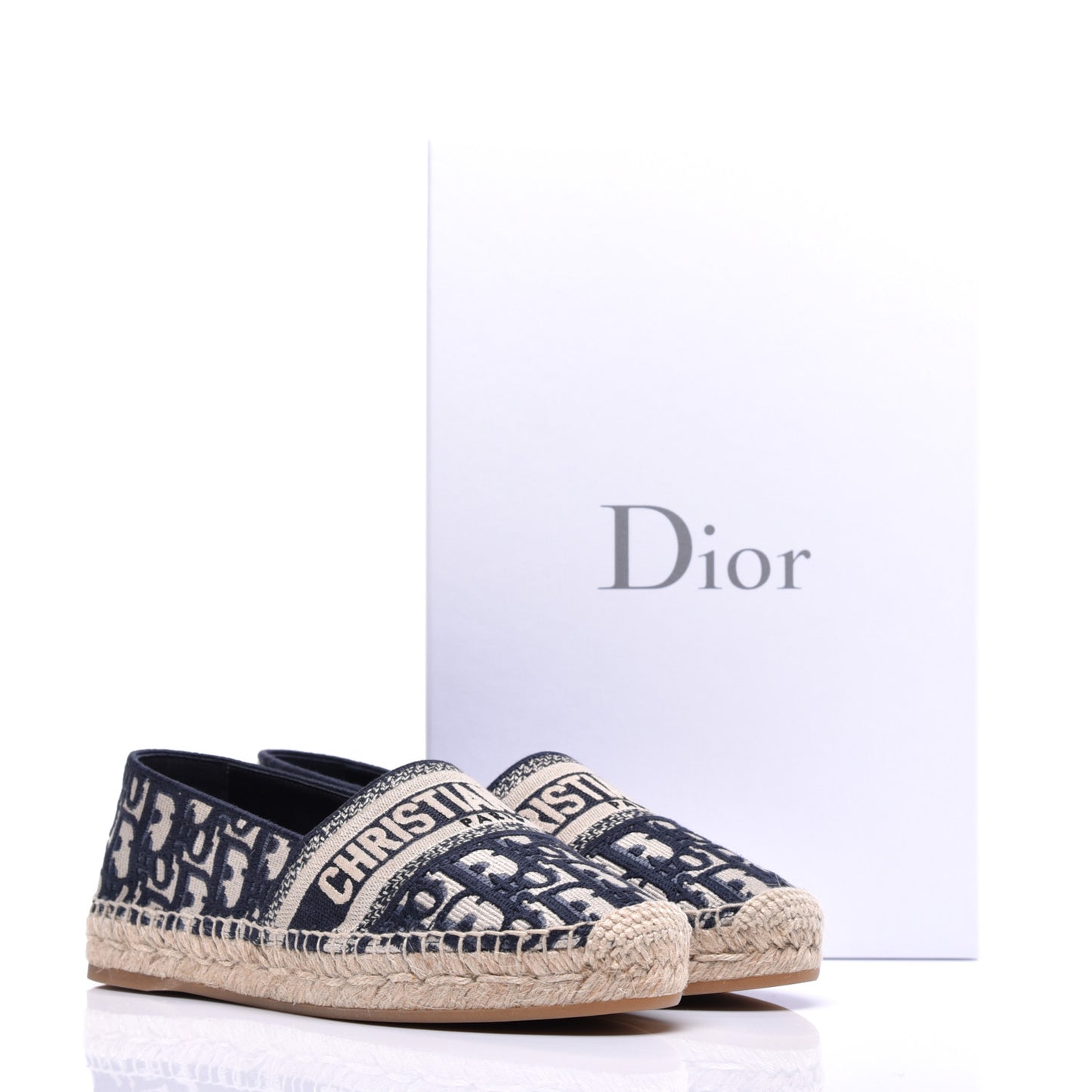 Oblique Embroidered Granville 15mm Espadrilles 37 Deep Blue