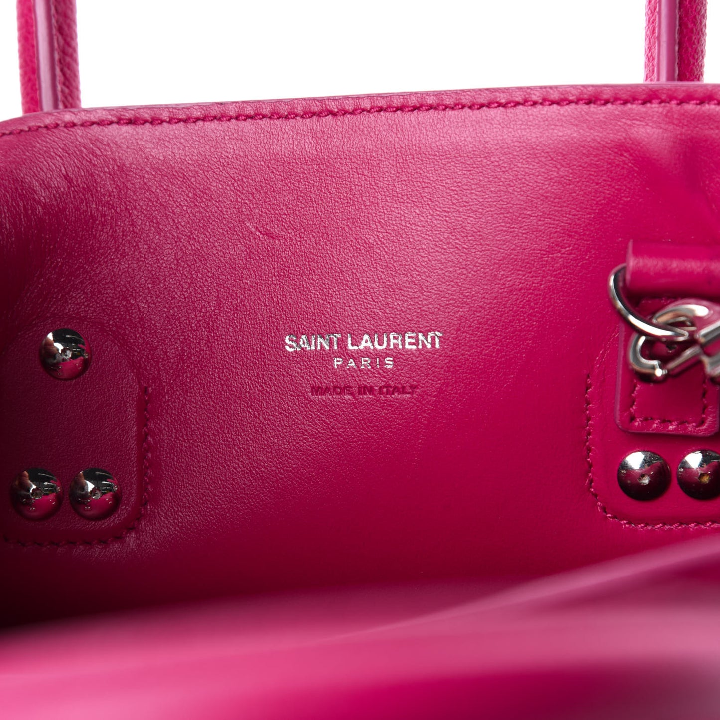 Grained Calfskin Baby Sac De Jour Fuchsia