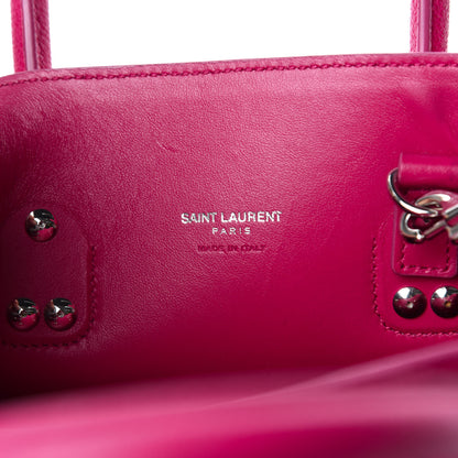 Saint Laurent Grained Calfskin Baby Sac De Jour Fuchsia 6 of 8