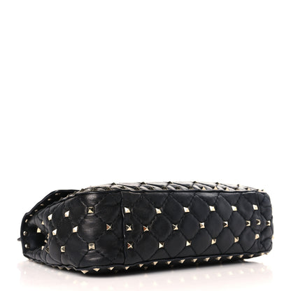 Valentino Garavani Lambskin Medium Rockstud Spike Shoulder Bag Black 4 of 8