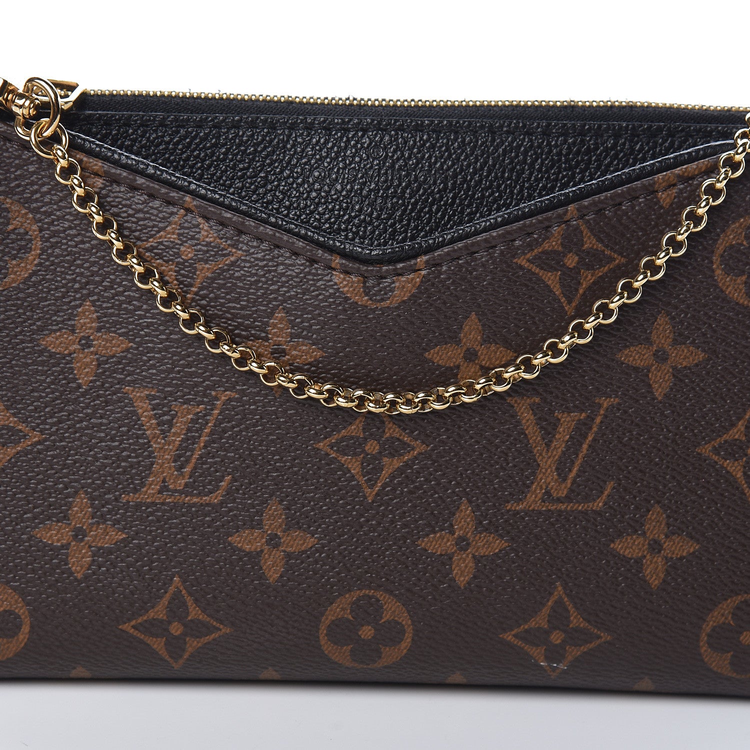Louis Vuitton Monogram Pallas Clutch Black 9 of 9