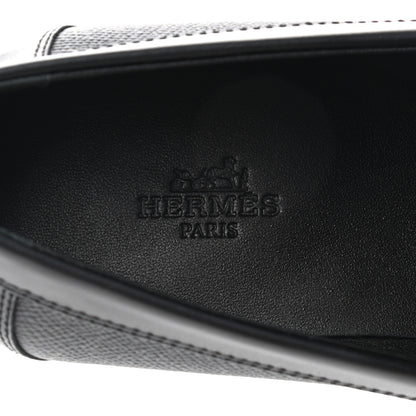 Hermes Epsom Womens Destin Loafer 38.5 Black 7 of 10