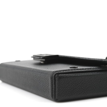 Fendi Vitello Cher Baguette Soft Trunk Phone Pouch Black 10 of 10