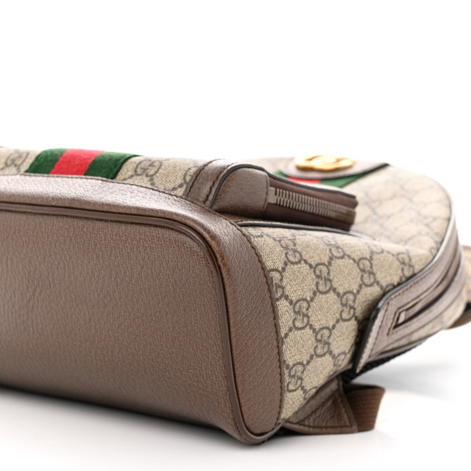 Gucci GG Supreme Monogram Calfskin Web Small Ophidia Day Backpack Beige Ebony New Acero 10 of 10