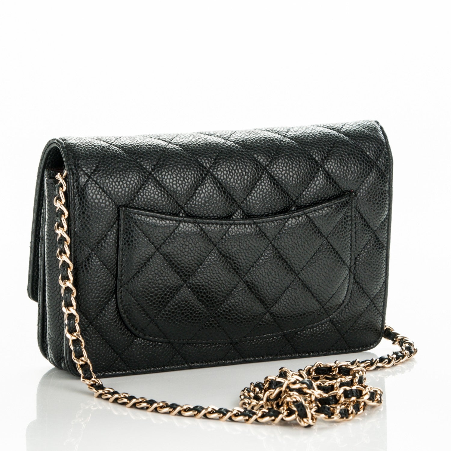 Chanel Caviar Quilted Wallet On Chain WOC Black 3 of 8