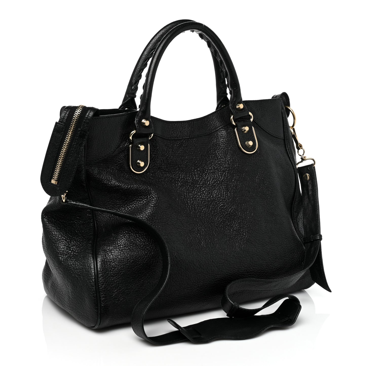 Chevre Gold Metallic Edge Hardware Velo Black