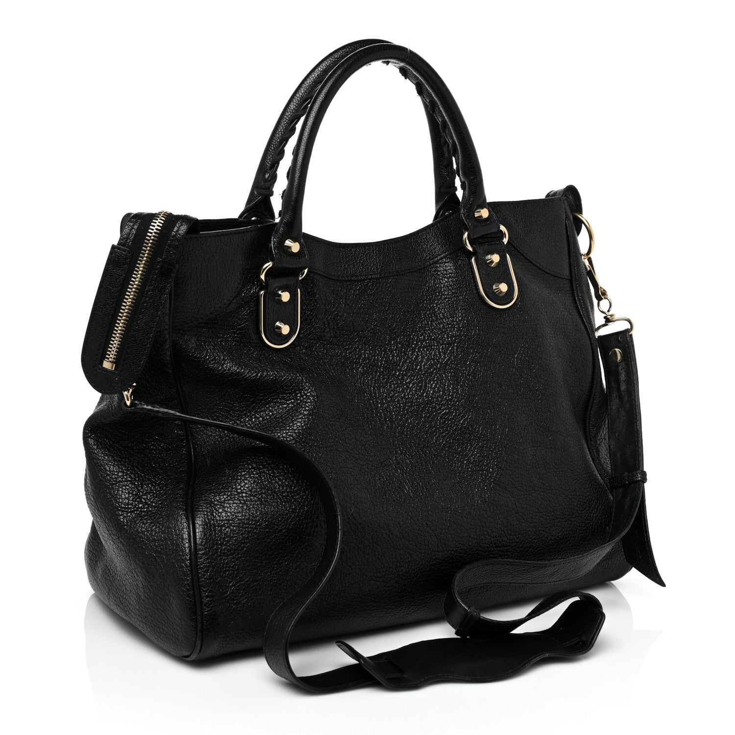 Balenciaga Chevre Gold Metallic Edge Hardware Velo Black 3 of 15