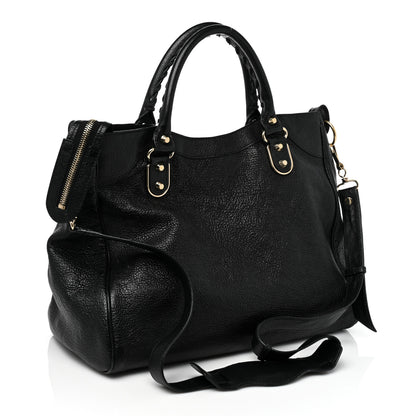 Balenciaga Chevre Gold Metallic Edge Hardware Velo Black 3 of 15