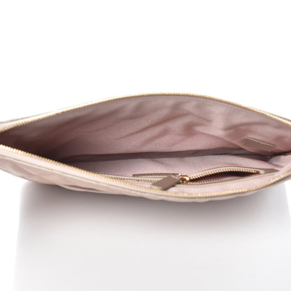 Chanel Iridescent Caviar Quilted Medium Cosmetic Case Beige 5 of 9