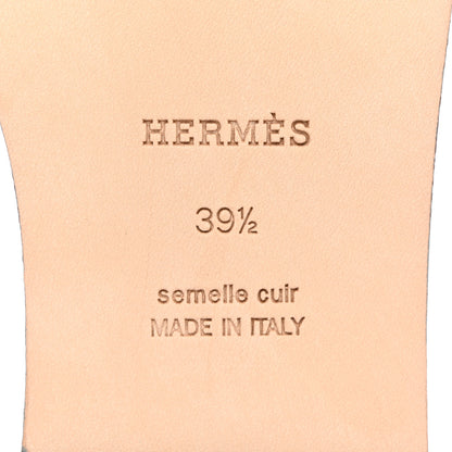 Hermes Epsom Oran Sandals 39.5 Gris Antarctique 6 of 14