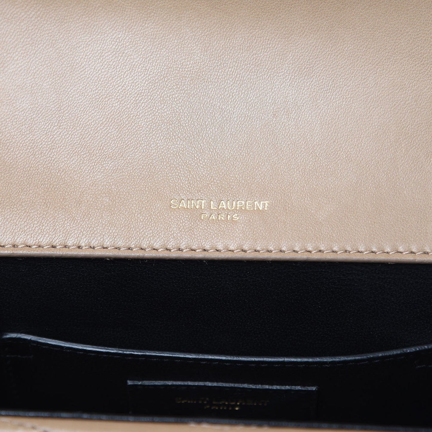 Lambskin Matelasse Chevron Monogram Small Sulpice Bag Sable Beige