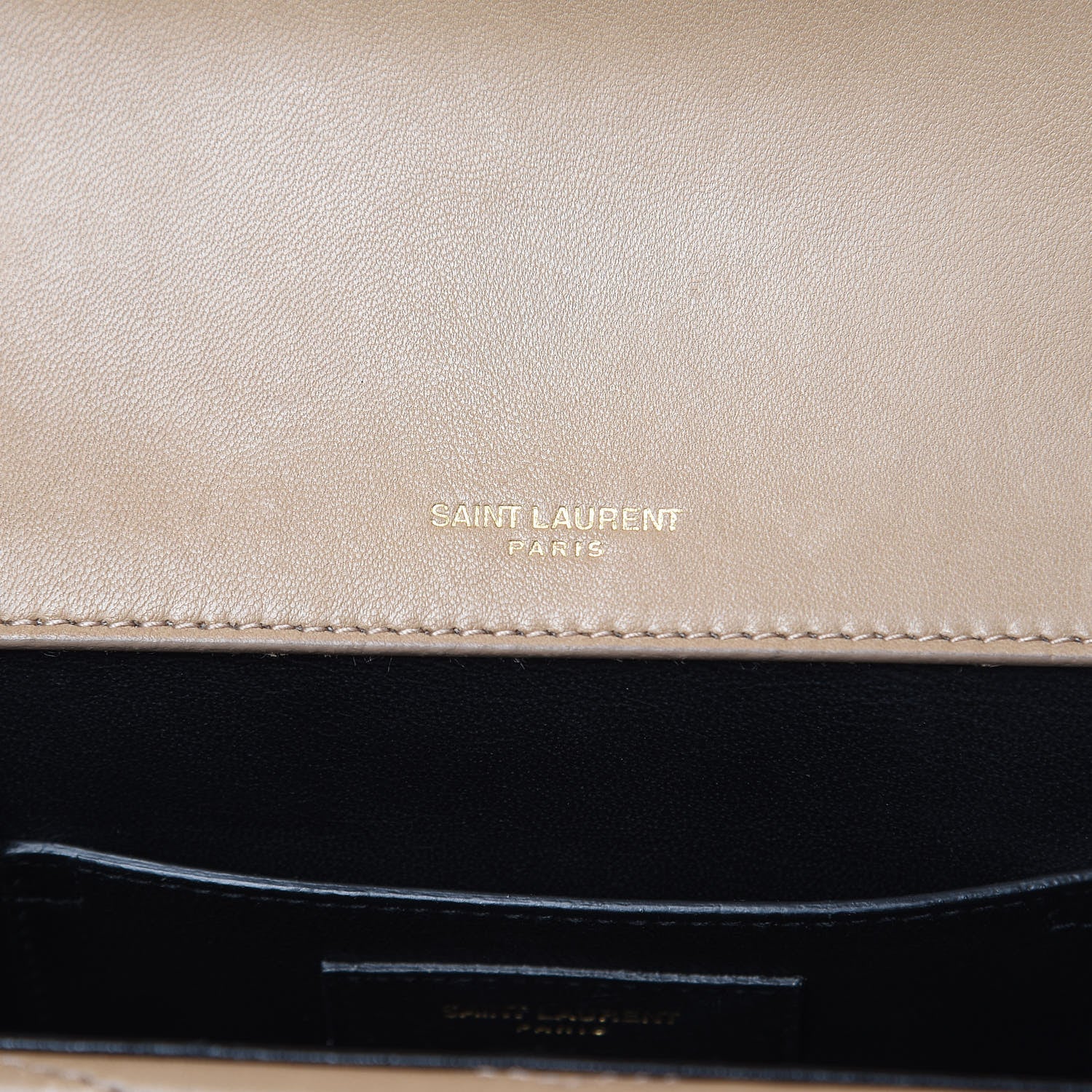 Saint Laurent Lambskin Matelasse Chevron Monogram Small Sulpice Bag Sable Beige 7 of 12