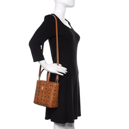 MCM Visetos Mini Toni Shopper Tote Cognac 2 of 9