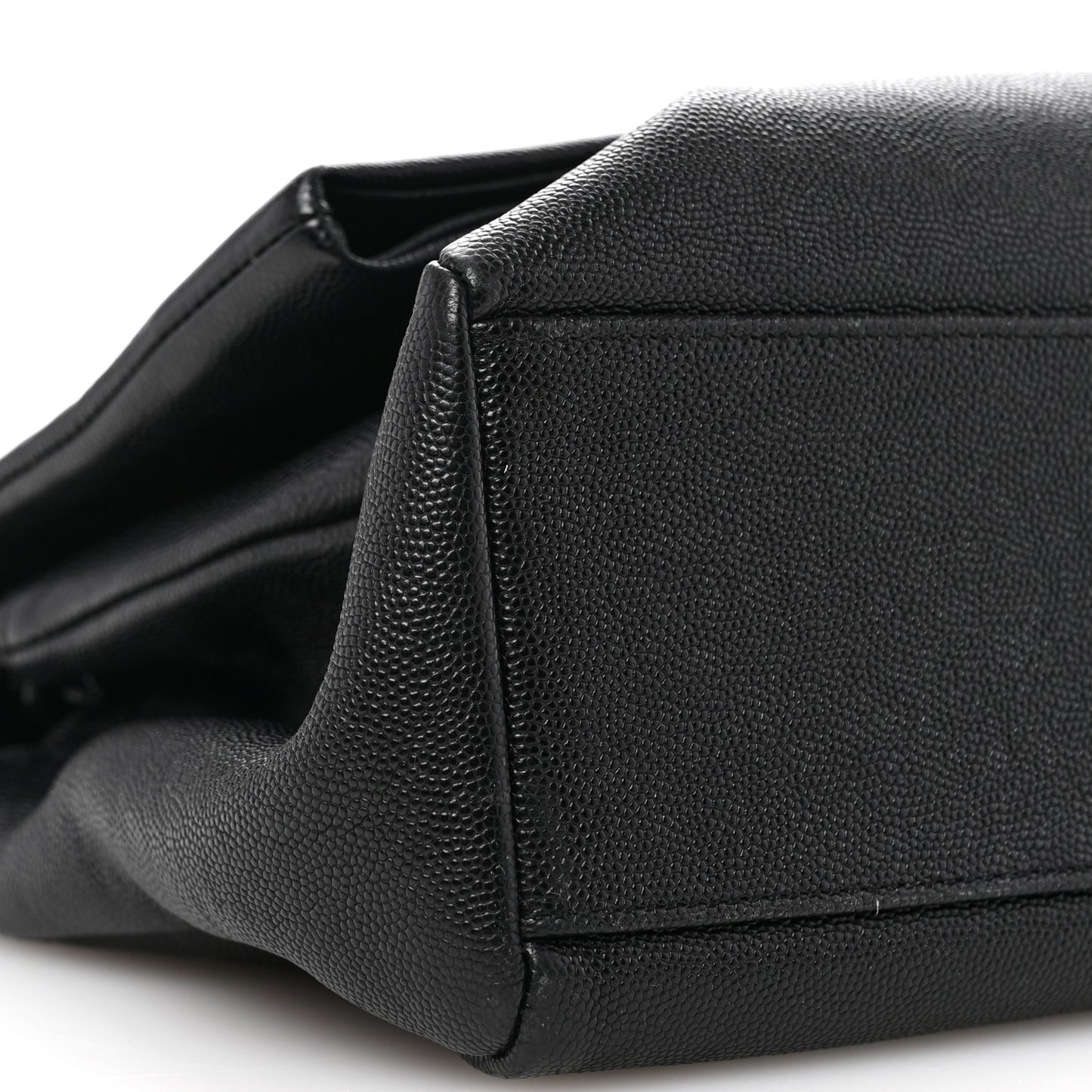Grain De Poudre Medium West Hollywood Monogram Fold-Over Black