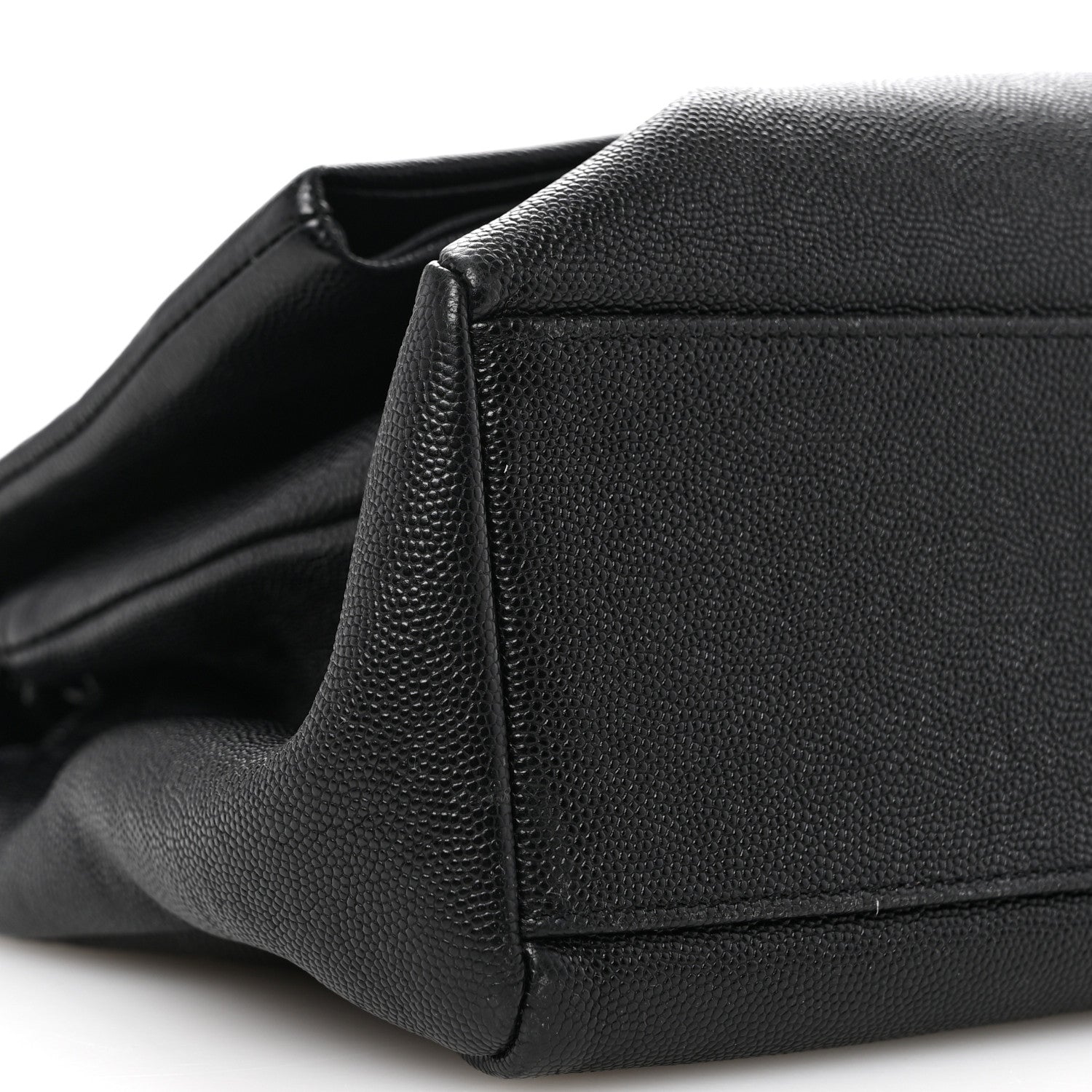 Saint Laurent Grain De Poudre Medium West Hollywood Monogram Fold-Over Black 9 of 11