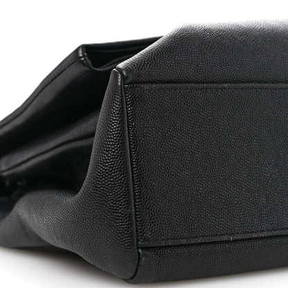 Saint Laurent Grain De Poudre Medium West Hollywood Monogram Fold-Over Black 9 of 11