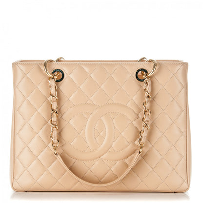 Chanel Caviar Quilted Grand Shopping Tote GST Beige Clair 1 of 8