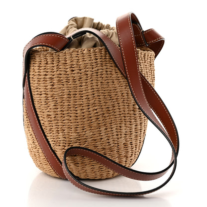 Chloe X MIFUKO Raffia Calfskin Basket Shoulder Bag Brown 3 of 9