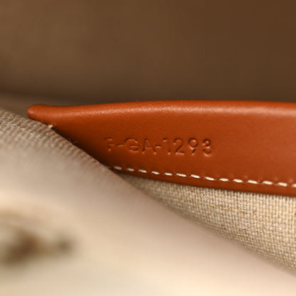 Celine Canvas Calfskin Jacquard Cabas Tobacco Tan 8 of 12