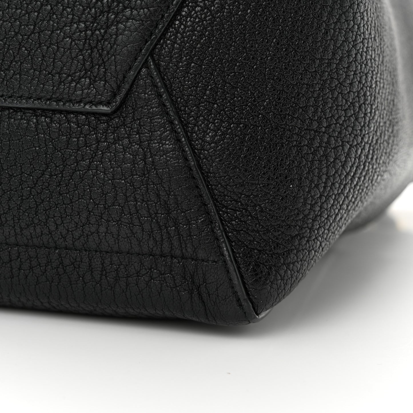 Soft Grained Calfskin Sangle Bucket Bag Black