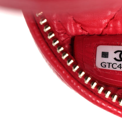Chanel Caviar Quilted Double Zip Pouch Cosmetic Case Coral 7 of 11