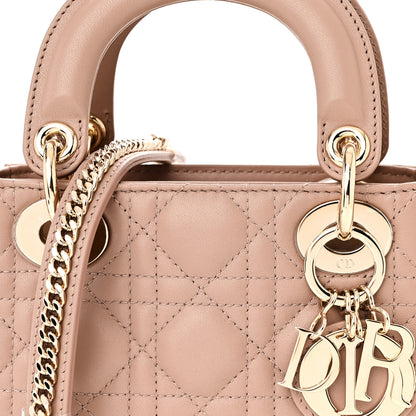 Christian Dior Lambskin Cannage Mini Lady Dior Fard 7 of 9